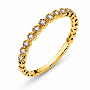 Ring Gelbgold 750, mit 11 Brillanten 0.11ct. H SI
