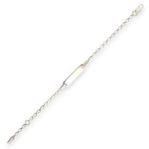 Baby Kinder Weissgold Bracelet 9 Karat mit Gratis Gravur - WB-647
