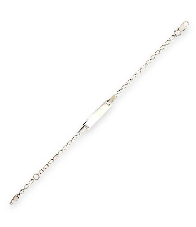 Baby Kinder Weissgold Bracelet 9 Karat mit Gratis Gravur - WB-647