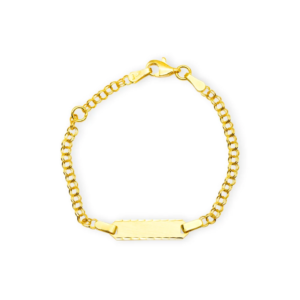Baby Kinder 18K Gelbgold ID-Bracelet mit Gratis Gravur, GB-498/18