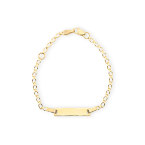 Baby Kinder Gelbgold Bracelet ID-Armband mit Gratis Gravur - GB-647/9 Karat