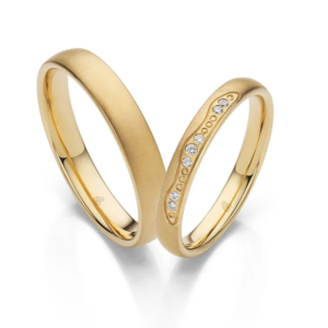 Eheringe Moonlight von Rauschmayer mit 7 Diamanten 0,0375 ct - 03523