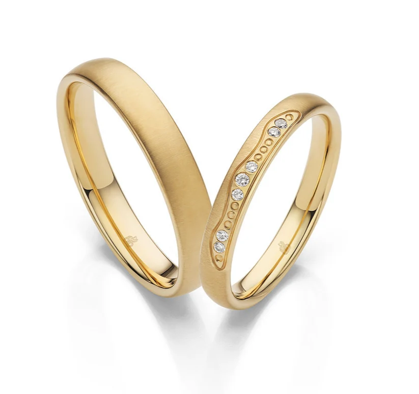 Eheringe Moonlight von Rauschmayer mit 7 Diamanten 0,0375 ct - 03523