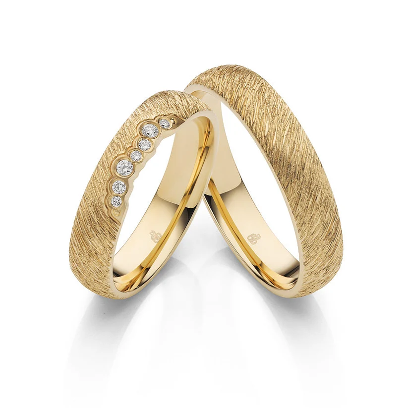 Eheringe Moonlight von Rauschmayer mit 7 Diamanten 0,06 ct - 04921