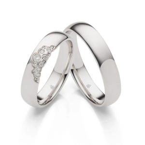 Eheringe Moonlight von Rauschmayer mit 8 Diamanten 0,0625 ct - 04939