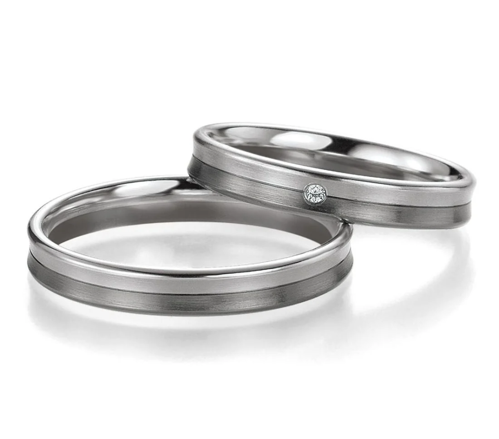 Eheringe Basic Light 1 von Breuning - 3.5 mm, 0.01 ct Diamant, Gold