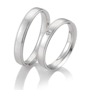 Eheringe Basic Light 3 von Breuning - 0.025 ct Diamant, 4.0 mm
