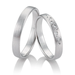 Eheringe Basic Light 3 von Breuning - 5 Diamanten, 3.5 mm