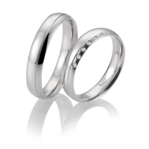 Eheringe Basic Light 3 von Breuning - 7 Diamanten, 4.5 mm
