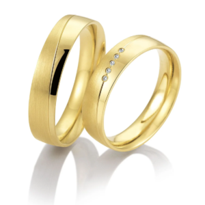 Eheringe Basic Light 3 von Breuning - 5 Diamanten, 5.0 mm