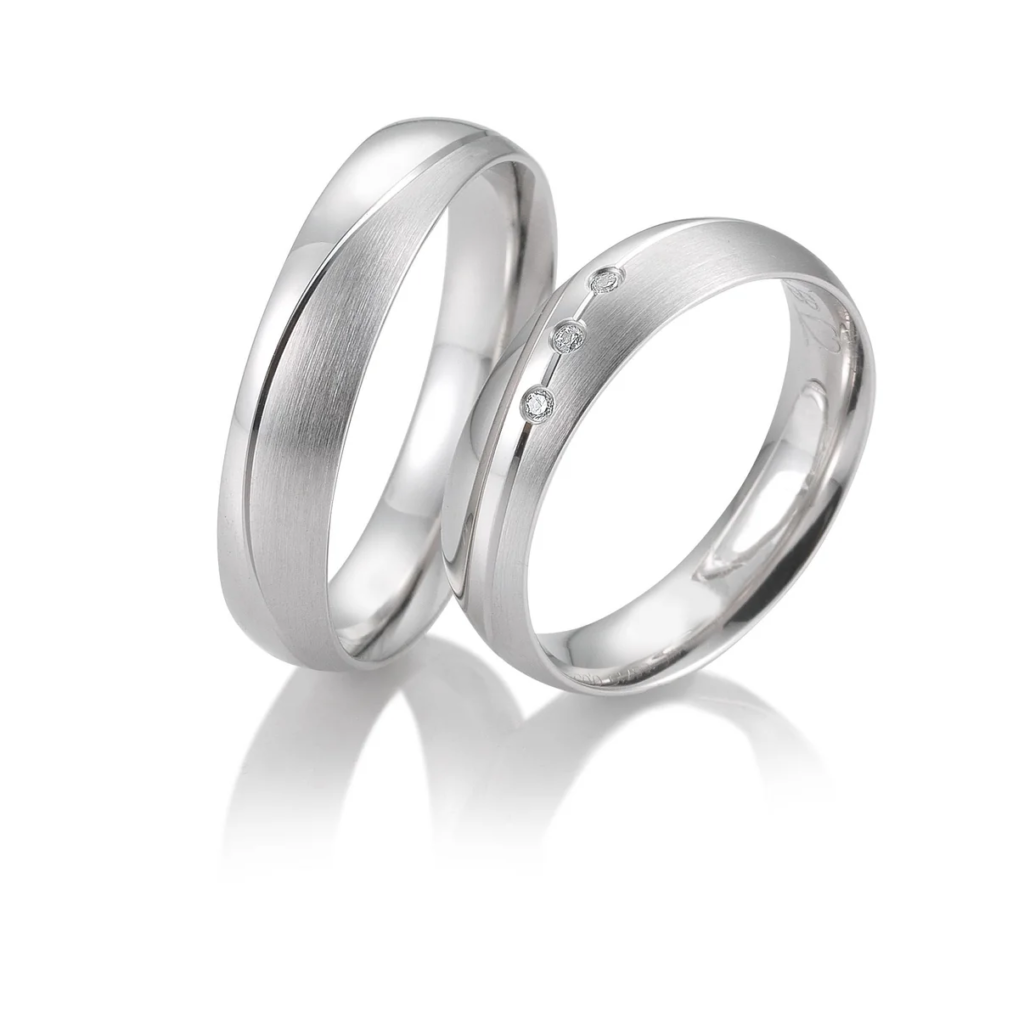 Eheringe Basic Light 3 von Breuning - 0.01 ct Diamant, 5.0 mm