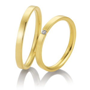 Eheringe Basic Light 3 von Breuning - 2.5 mm, 0.03 ct Diamant