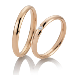 Breuning Eheringe Basic Light 3 - 750/585/375 Gold mit Diamant