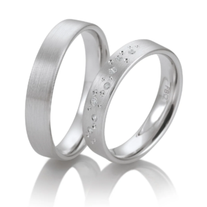 Eheringe Basic Light 3 von Breuning - 7 Diamanten 0.048 ct., 4.5 mm