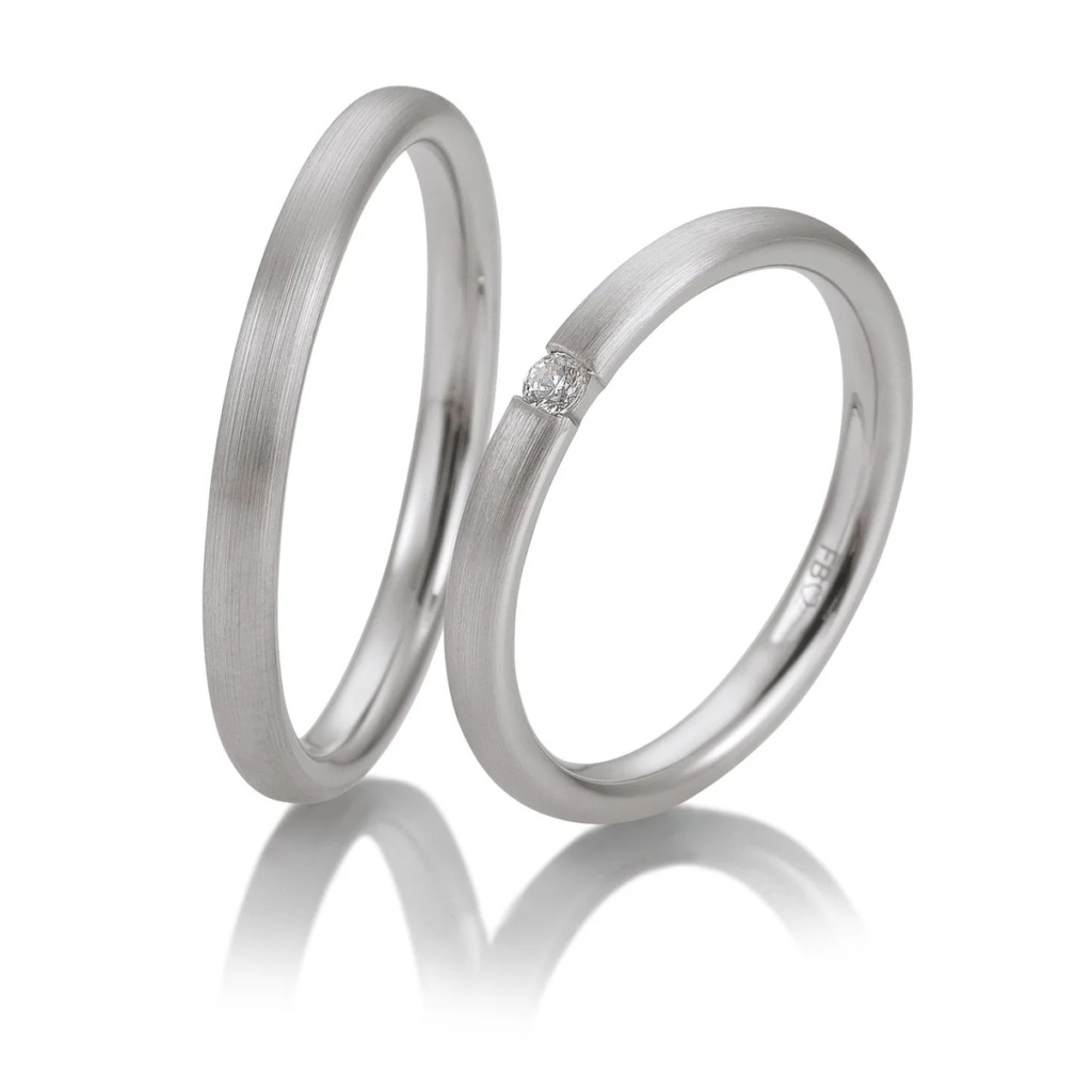 Eheringe Basic Light 3 von Breuning - Diamant 0.04 ct, Gold