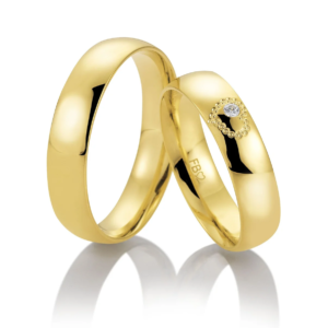 Eheringe Basic Light 3 von Breuning - 5 mm, 0.025 ct Diamant